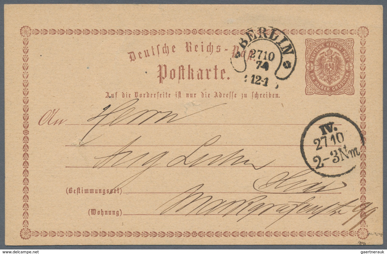 Deutsches Reich: 1872/1920, Vielseitiger Bestand Von Ca. 330 Briefen Und Karten, Dabei Einige Nette - Collections