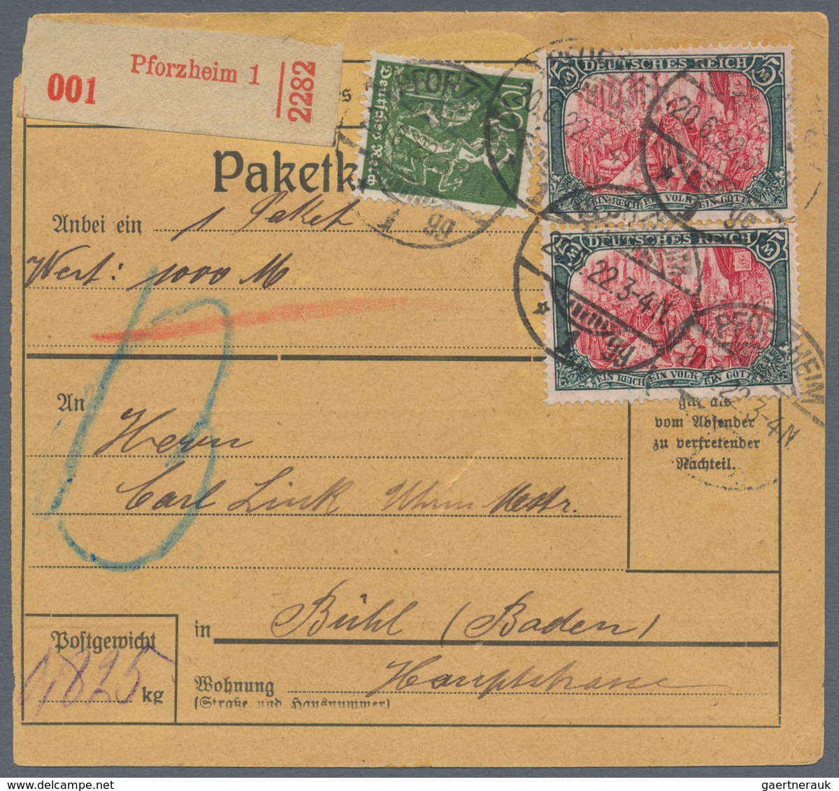Deutsches Reich: 1872/1920, vielseitiger Bestand von ca. 330 Briefen und Karten, dabei einige nette