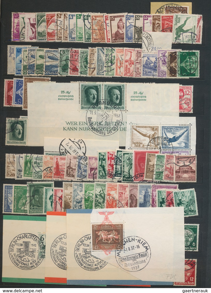 Deutsches Reich: 1872/1945, Reichhaltiger Sammlungsbestand Brustschilde Bis III.Reich Auf Steckseite - Collections