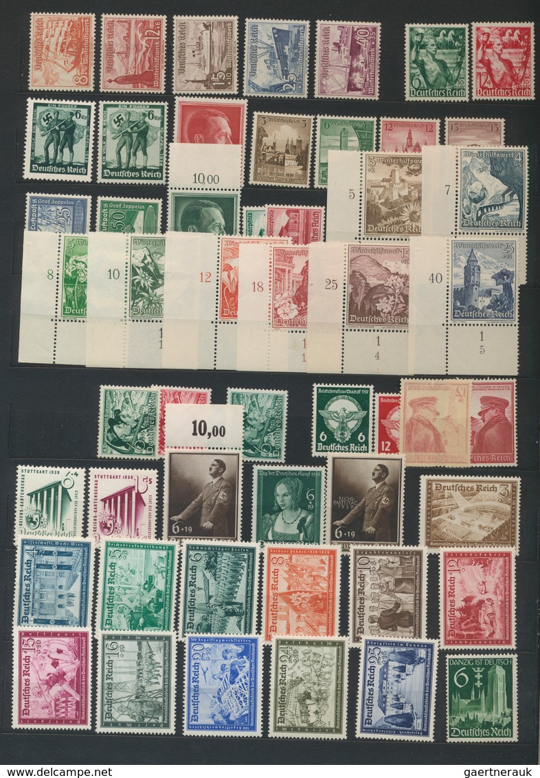 Deutsches Reich: 1872/1945, Reichhaltiger Sammlungsbestand Brustschilde Bis III.Reich Auf Steckseite - Collections