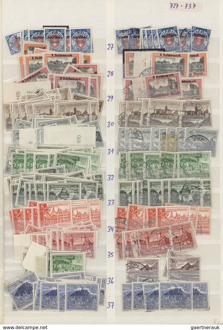 Deutsches Reich: 1872/1945, Reichhaltiger Und Oftmals Dicht Bis überbordend Gesteckter Lagerposten I - Collections