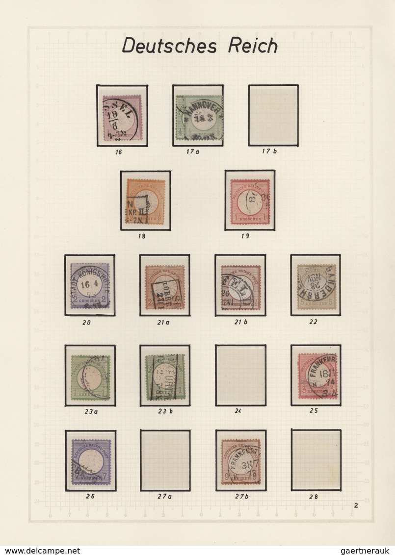 Deutsches Reich: 1872/1945, Saubere Gestempelte Sammlung Auf Selbstgestalteten Blättern Im Klemmbind - Sammlungen