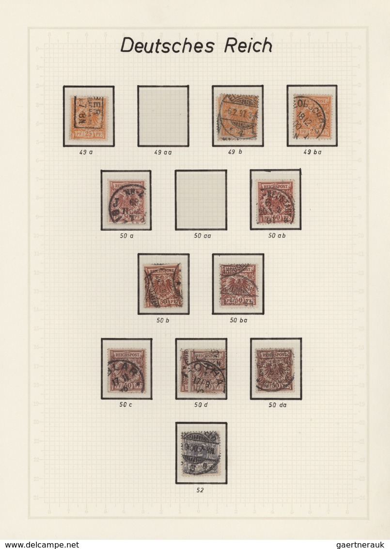 Deutsches Reich: 1872/1945, Saubere Gestempelte Sammlung Auf Selbstgestalteten Blättern Im Klemmbind - Sammlungen