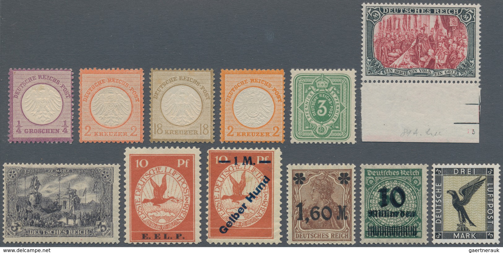 Deutsches Reich: 1872/1945, Umfangreiche, Am Anfang Meist Ungebrauchte Sammlung Inkl. Dienst- Und Fe - Collections