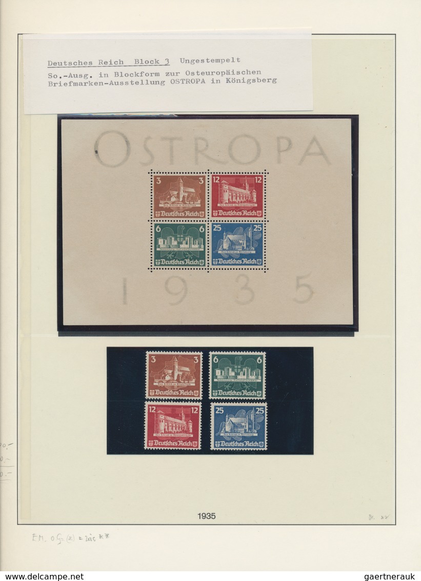 Deutsches Reich: 1872/1945, ungebrauchte/postfrische Sammlung von Brustschilde bis III.Reich in zwei