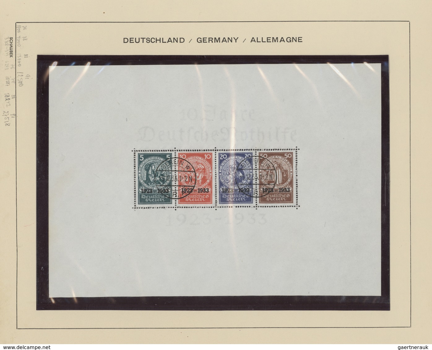 Deutsches Reich: 1872-1933, Recht Gut Besetzte Sauber Gestempelte Sammlung Auf Altem Vordruck, Dabei - Collections