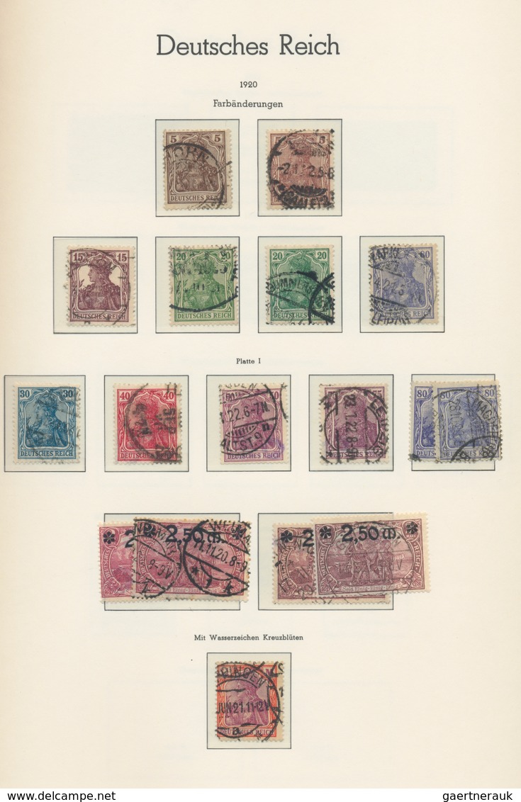 Deutsches Reich: 1872-1944, Gestempelte Sammlung In Drei Bänden, Dabei Guter Teil Germania (dreimal - Sammlungen