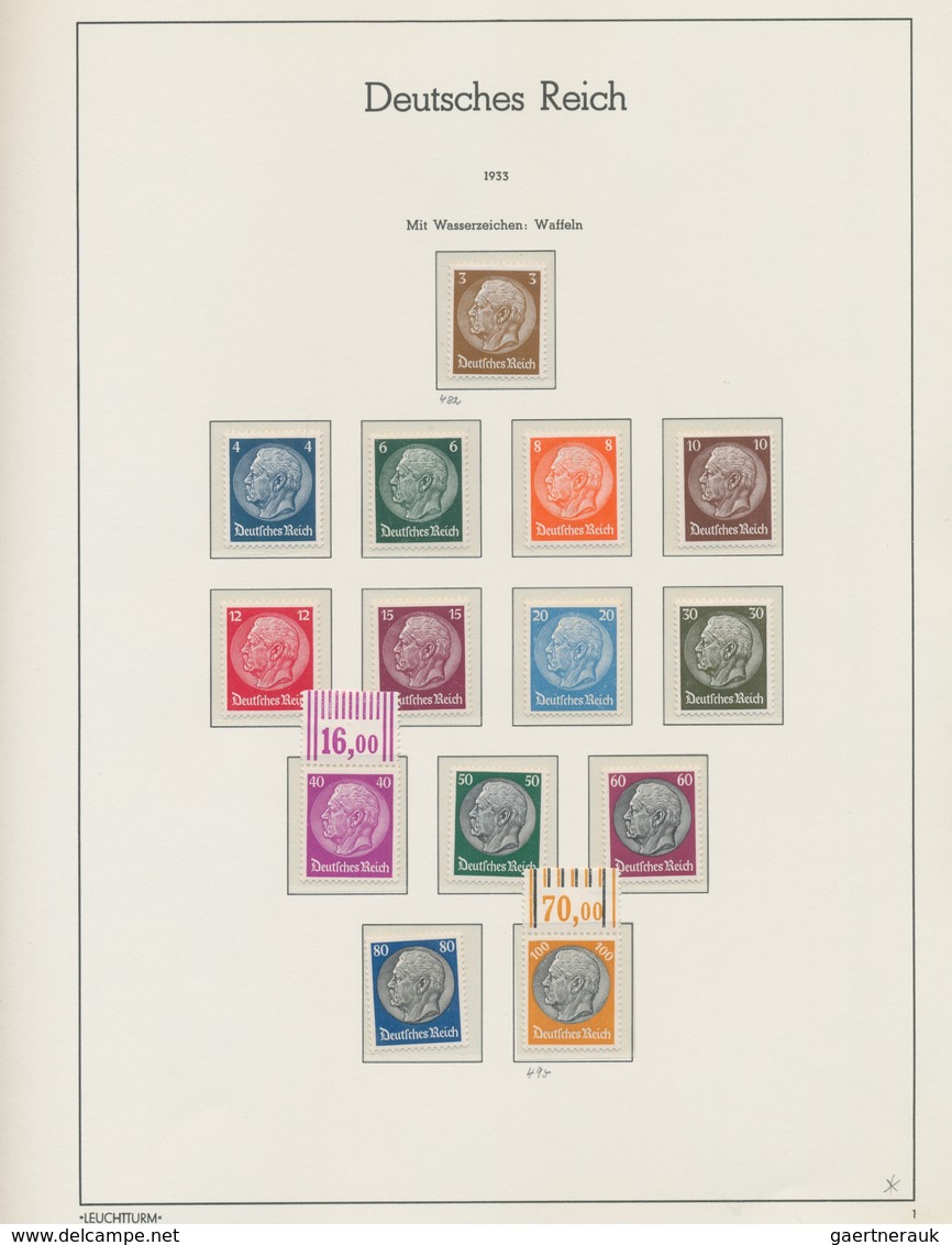 Deutsches Reich: 1872-1944, hochkarätige, gemischt angelegte Sammlung, zum Teil doppelt geführt mit