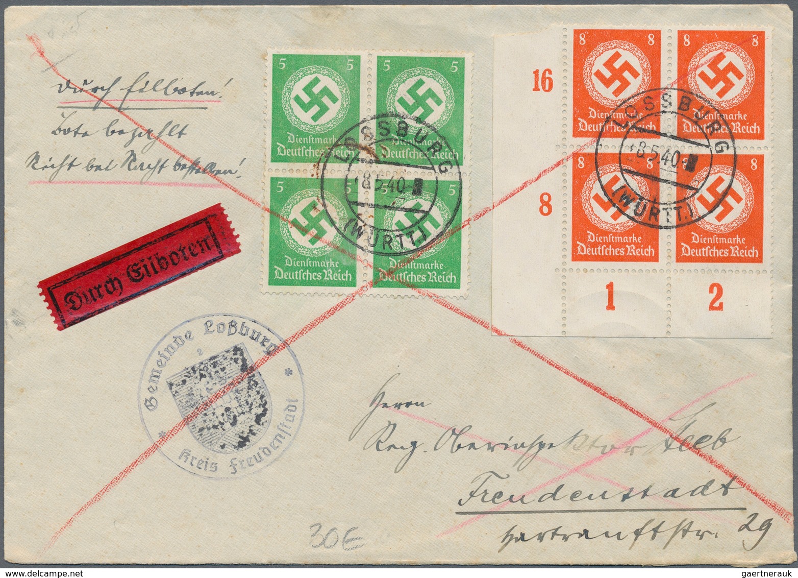 Deutsches Reich: 1872-1945, vielseitiger Bestand mit rund 2.000 Briefen und Belegen, dabei auch Eins