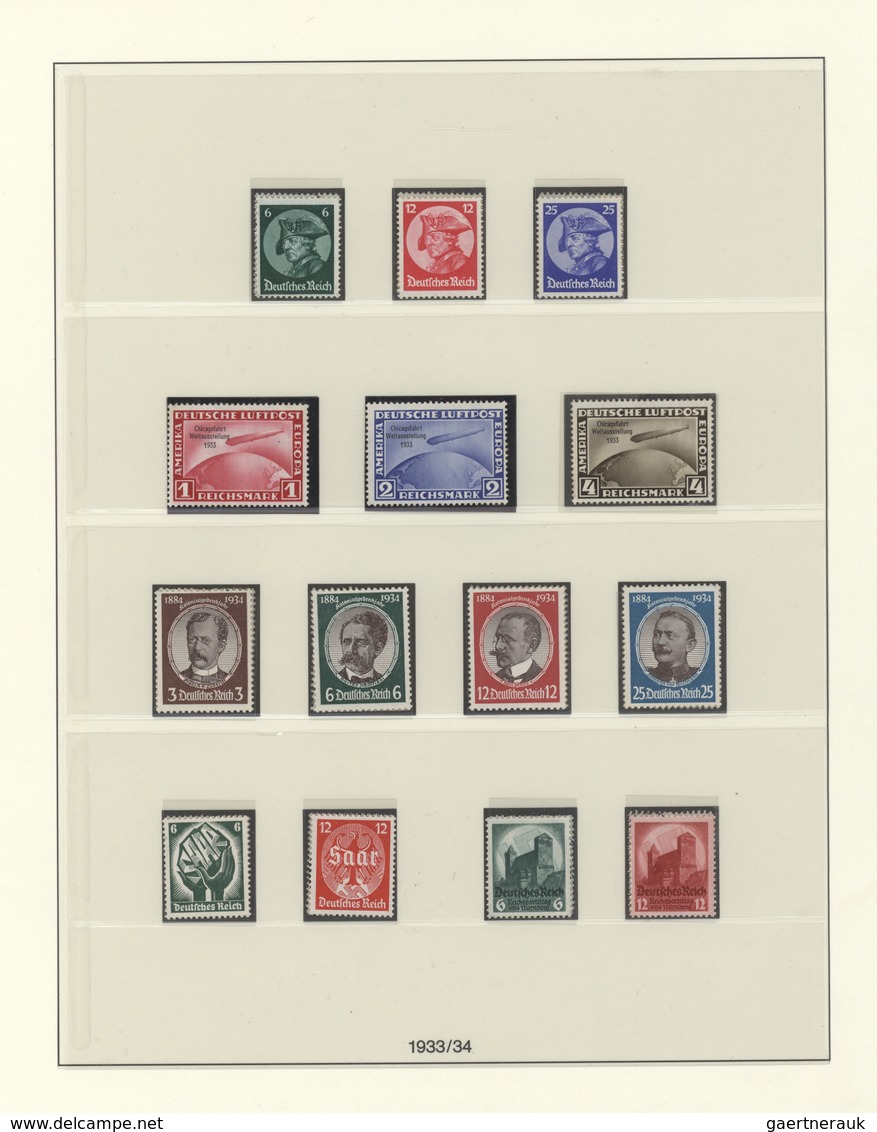 Deutsches Reich: 1875/1945, Parallel In Beiden Erhaltungen Geführte Sammlung In Zwei Lindner-Falzlos - Collections