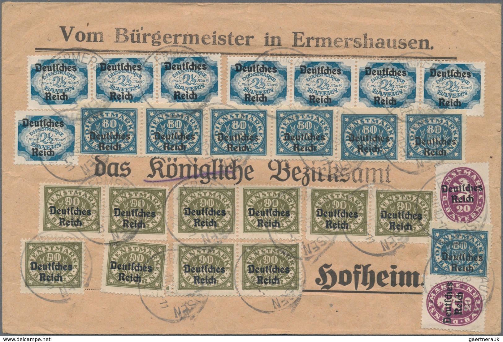 Deutsches Reich: 1875-1945, Posten mit geschätzt 1.000 Briefen und Belegen, dabei gute Exemplare "Pf