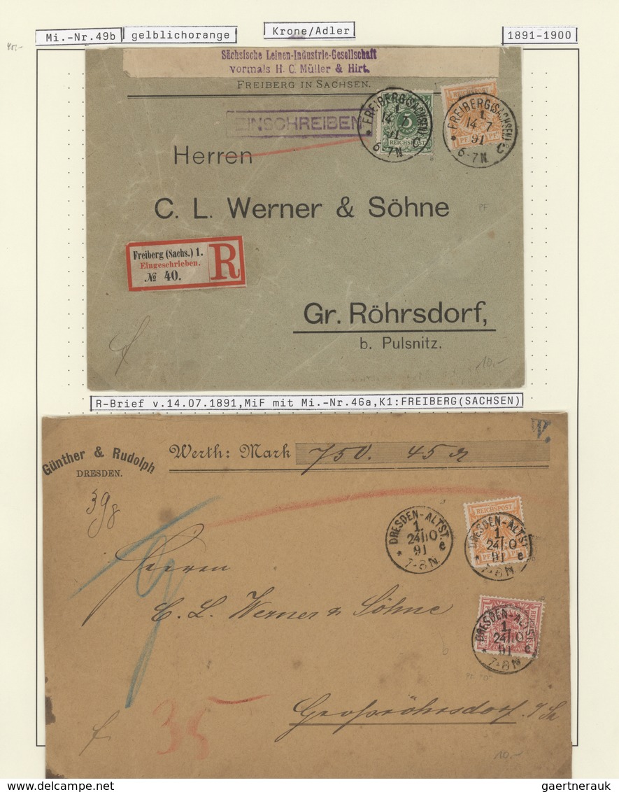 Deutsches Reich: 1878/1922, umfassende und vielseitige Sammlung von ca. 290 Briefen und Karten, saub
