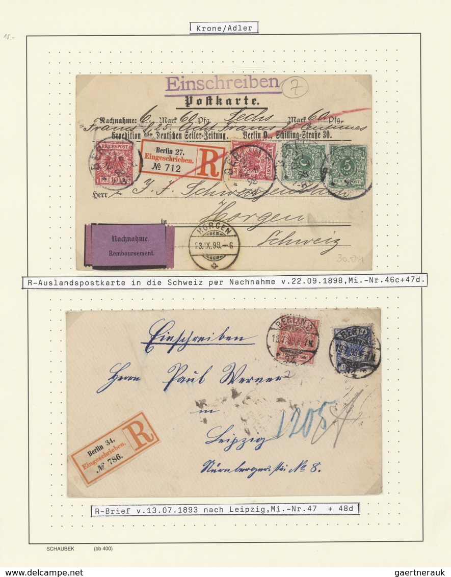Deutsches Reich: 1878/1922, umfassende und vielseitige Sammlung von ca. 290 Briefen und Karten, saub