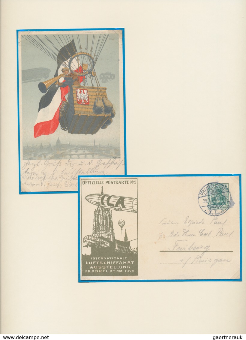 Deutsches Reich: 1909, ILA FRANKFURT/MAIN, Kleine Sammlung Von Sieben Belegen, Ausstellungsmäßig Auf - Sammlungen