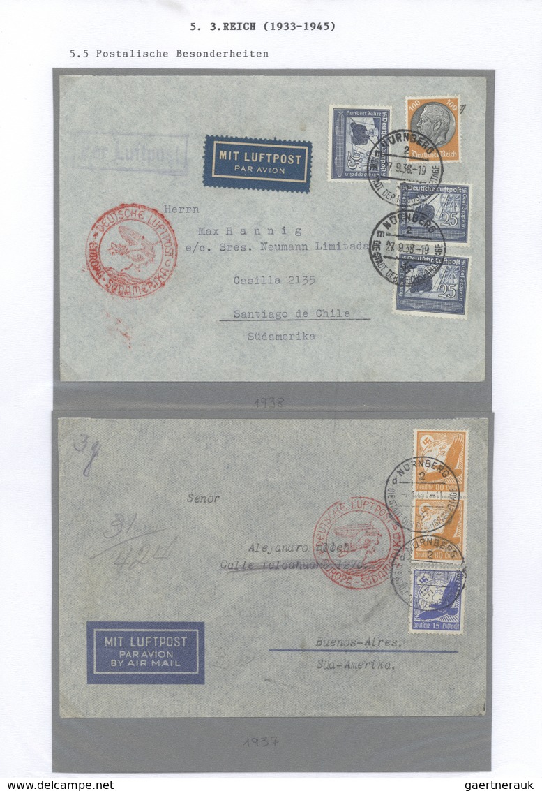 Deutsches Reich: 1933/1945, Heimatsammlung "NÜRNBERG" Mit Einigen Hundert Briefen, Karten Und Ganzsa - Sammlungen