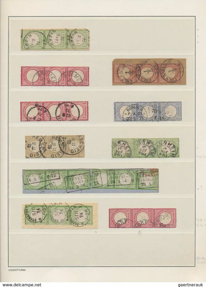Deutsches Reich - Brustschild: 1872/1874, Spezialsammlung GROSSER BRUSTSCHILD In GESTEMPLTEN EINHEIT - Collections