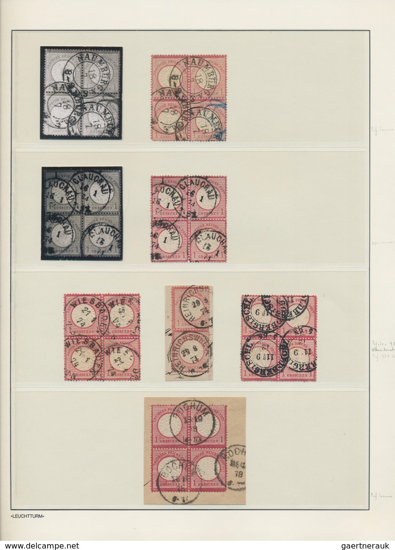 Deutsches Reich - Brustschild: 1872/1874, Spezialsammlung GROSSER BRUSTSCHILD In GESTEMPLTEN EINHEIT - Collections