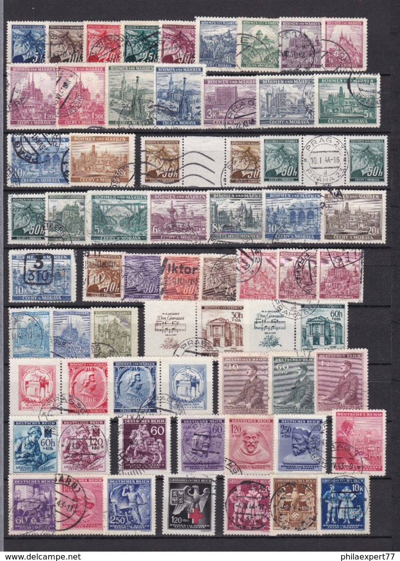 Böhmen Und Mähren - 1939/44 - Sammlung - Gest. - Occupation 1938-45