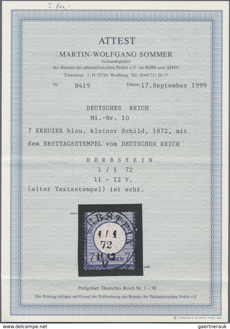 Deutsches Reich - Brustschild: 1872/1875, BRUSTSCHILD-STEMPEL-SPEZIALSAMMLUNG in drei Ringbindern, s