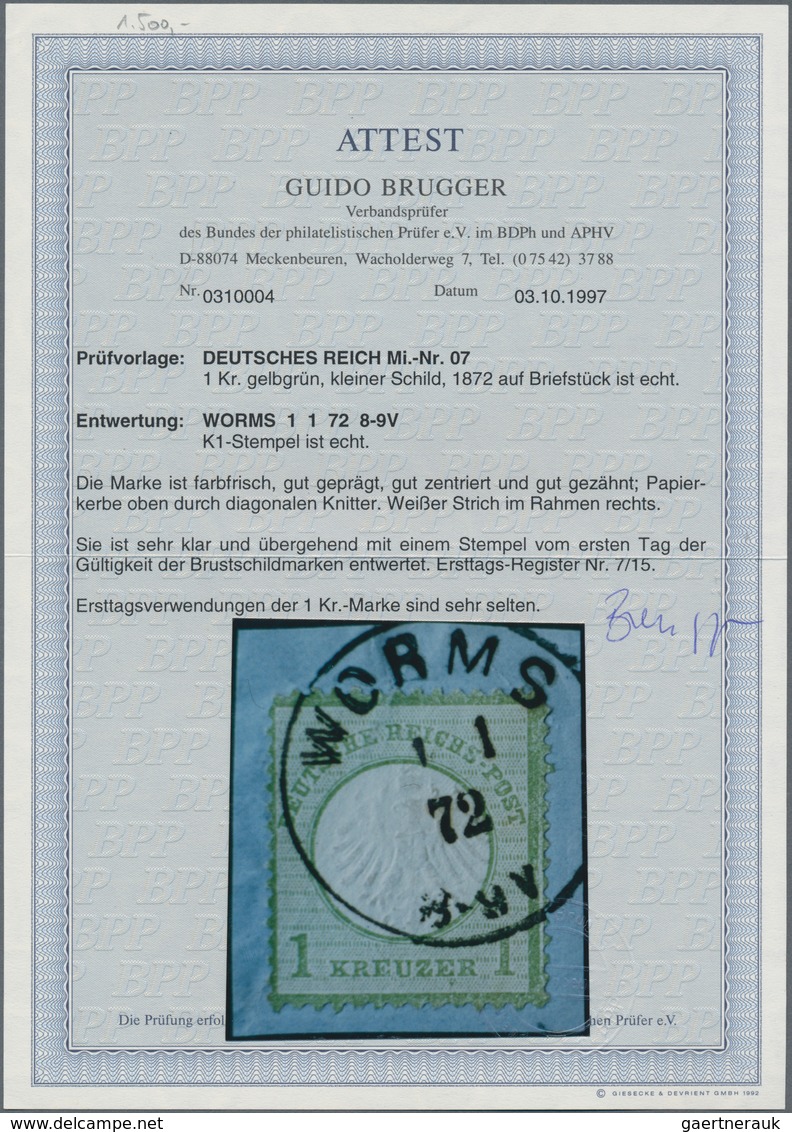 Deutsches Reich - Brustschild: 1872/1875, BRUSTSCHILD-STEMPEL-SPEZIALSAMMLUNG in drei Ringbindern, s