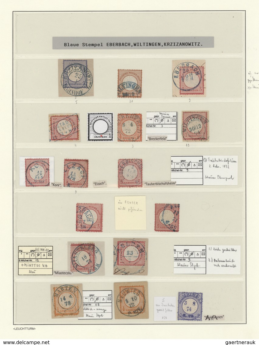 Deutsches Reich - Brustschild: 1872/1875, Umfangreich Sammlung ERSTTAGE, FRÜHE- und SPÄTE STEMPEL, F