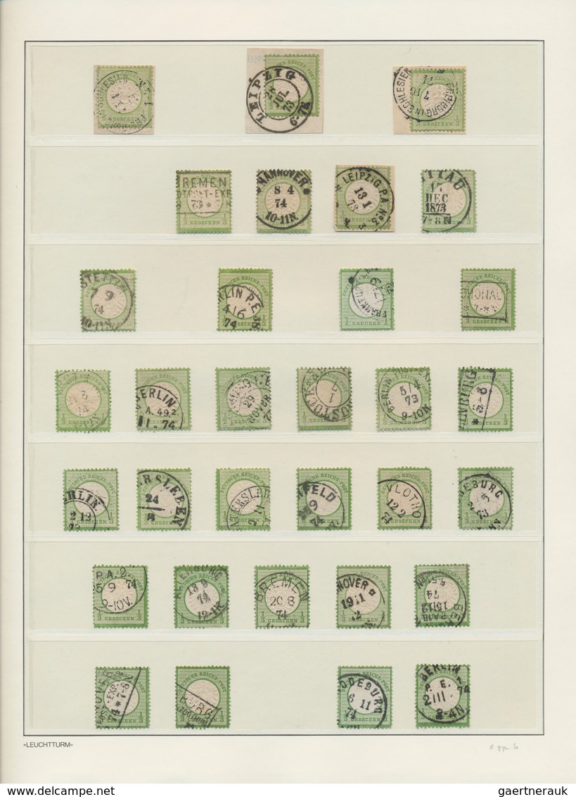 Deutsches Reich - Brustschild: 1872/74 Spezialsammlung Großer Brustschild Von 127 Marken Mit Schwerp - Collections