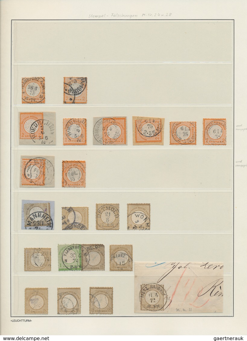 Deutsches Reich - Brustschild: 1872/74, Umfangreiche Spezialsammlung BRUSTSCHILD-(VER)FÄLSCHUNGEN -A - Collezioni