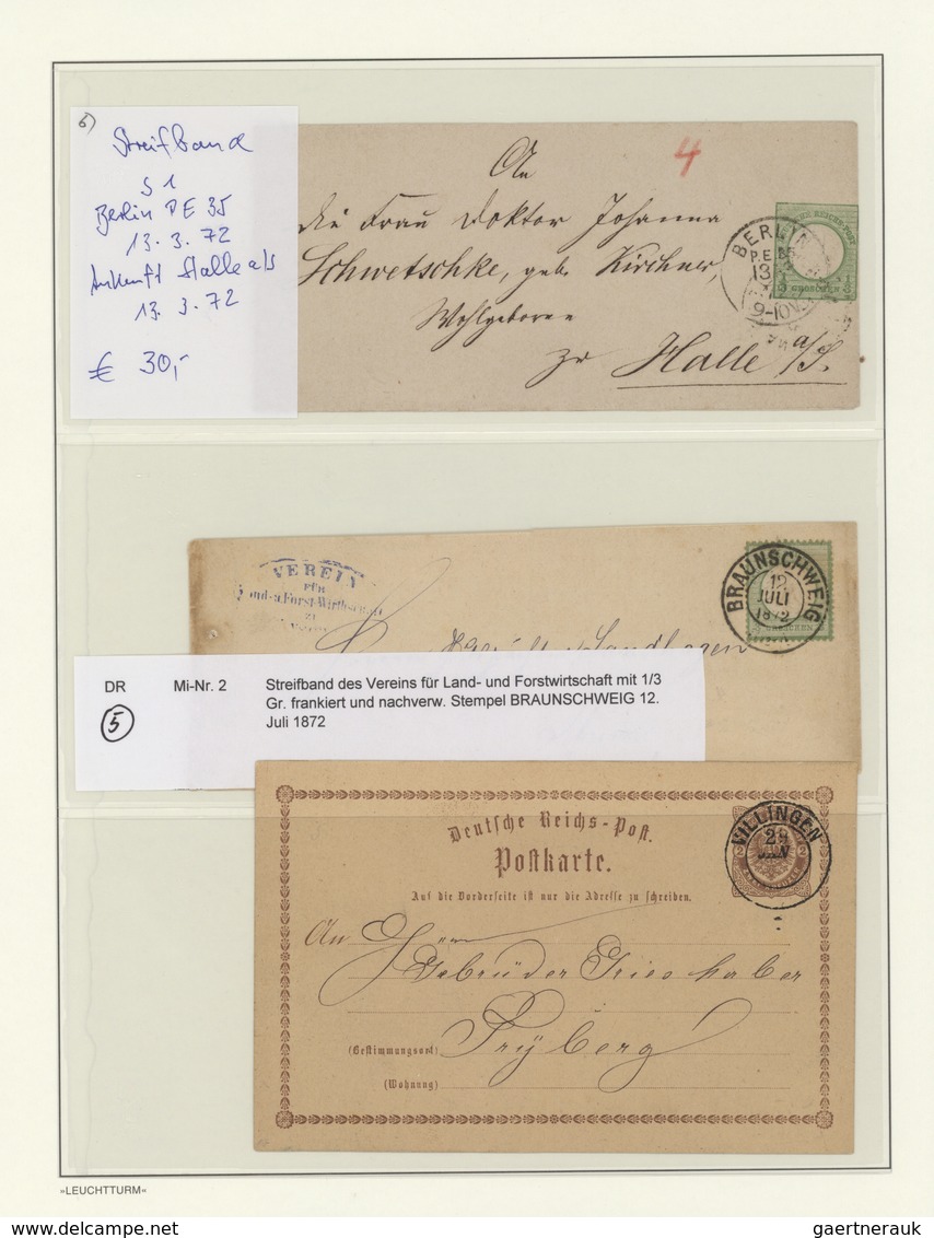 Deutsches Reich - Brustschild: 1872/75, Kleine Spezialsammlung Brustschild-Marken, Dabei Einheiten, - Collezioni