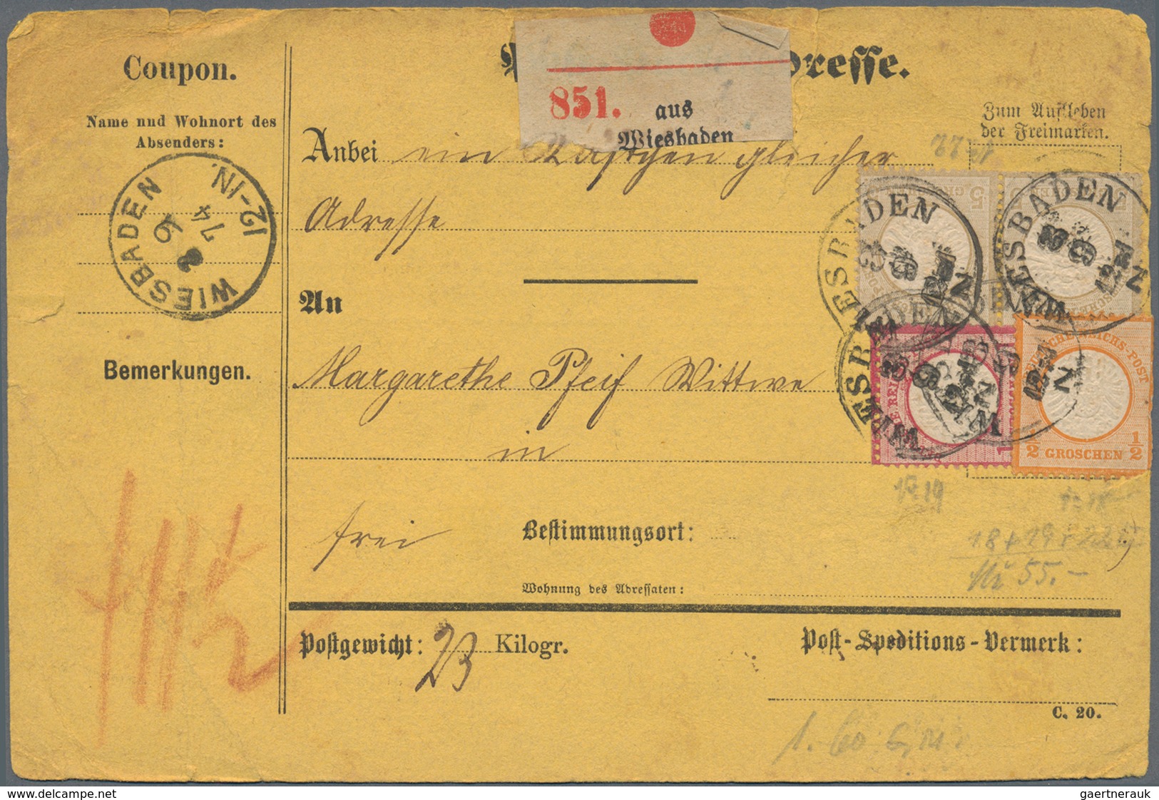 Deutsches Reich - Brustschild: ab ca. 1872, herrlicher Posten von rund 180 Belegen mit imposanten Fr