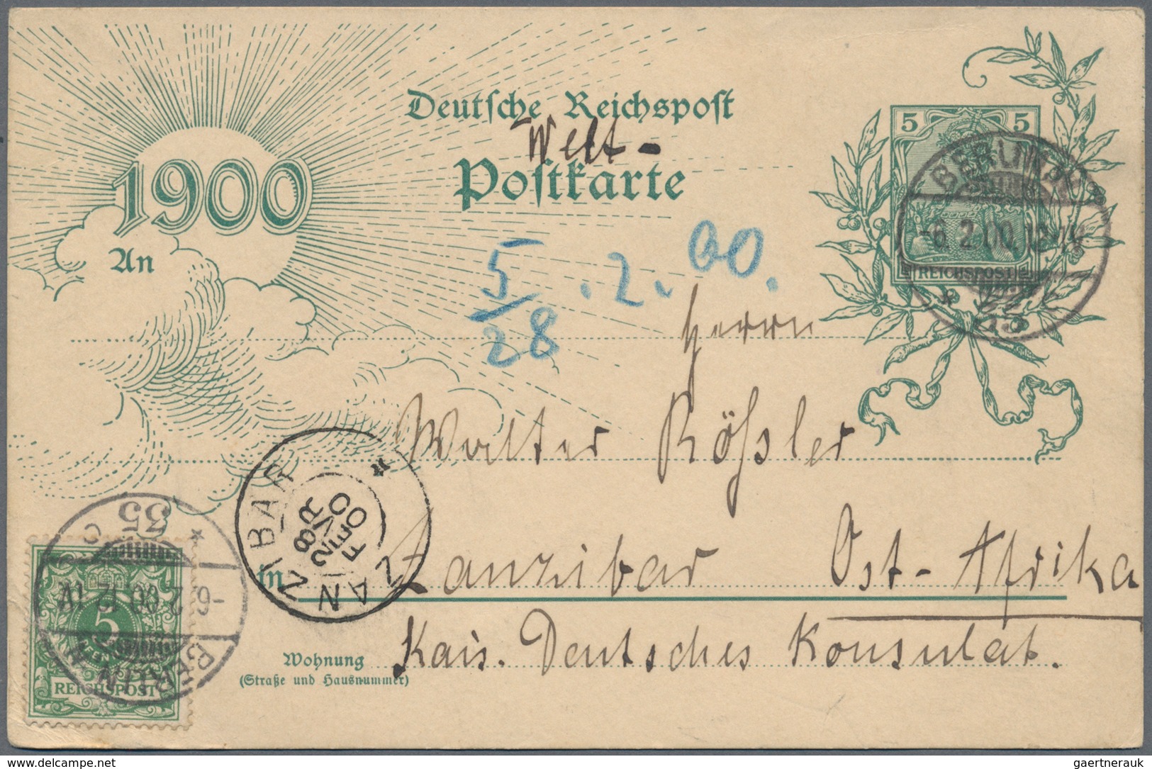 Deutsches Reich - Germania: 1893/1903, Lot Von 15 Karten (meist Germania Und Etwas Krone/Adler) Nach - Collections