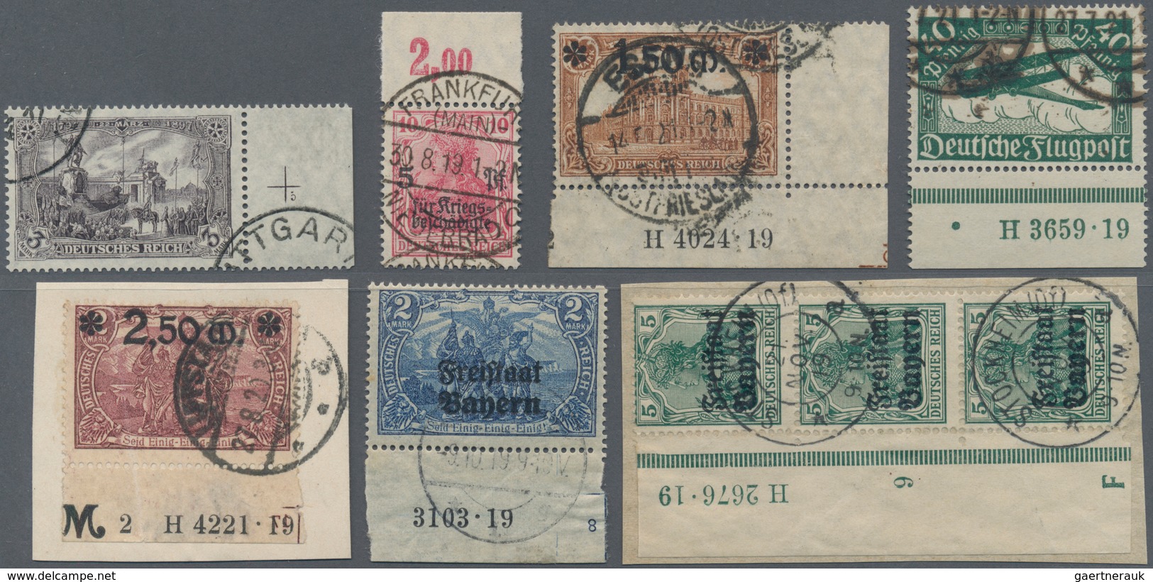 Deutsches Reich - Germania: 1900-1922, Spezialsammlung Germania, dabei viele geprüfte und attestiert