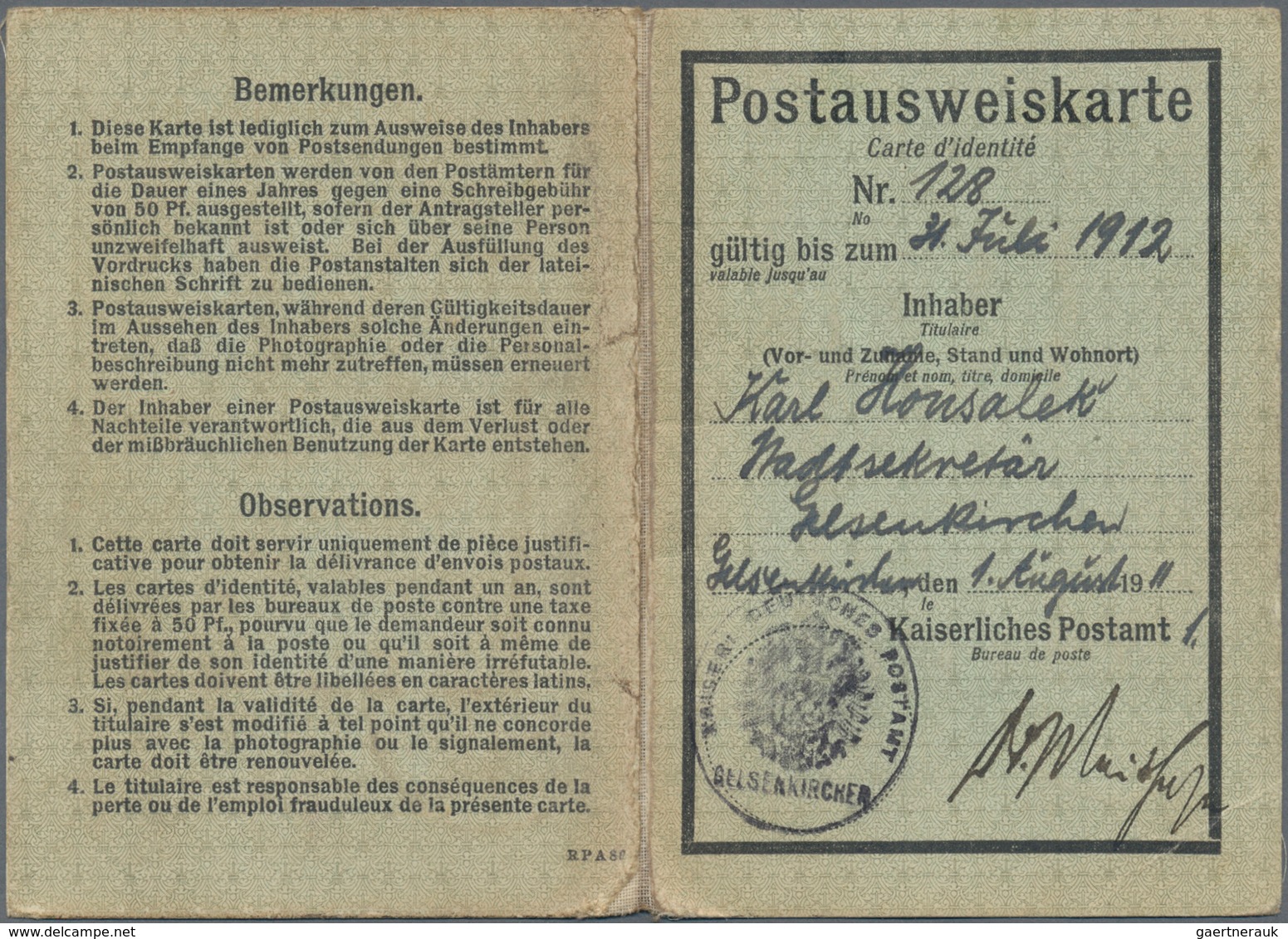 Deutsches Reich - Germania: 1900-1922, Spezialsammlung Germania, dabei viele geprüfte und attestiert