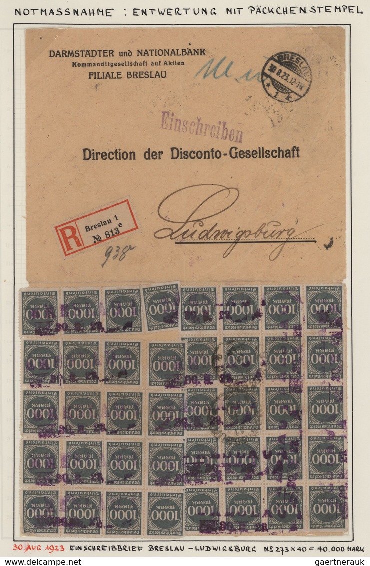 Deutsches Reich - Inflation: 1919/1923, lebhafte und intensiv geführte Spezialsammlung der Inflation