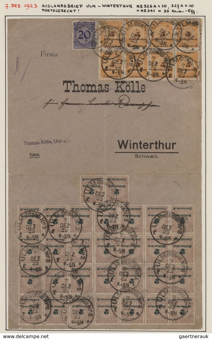Deutsches Reich - Inflation: 1919/1923, lebhafte und intensiv geführte Spezialsammlung der Inflation