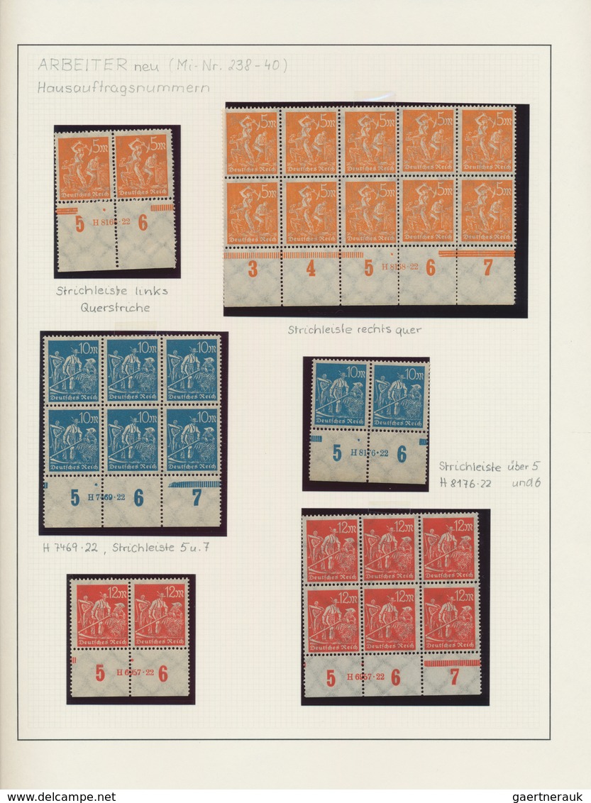 Deutsches Reich - Inflation: 1919/1923, umfangreiche postfrische Spezialsammlung von ca. 3.950 Marke