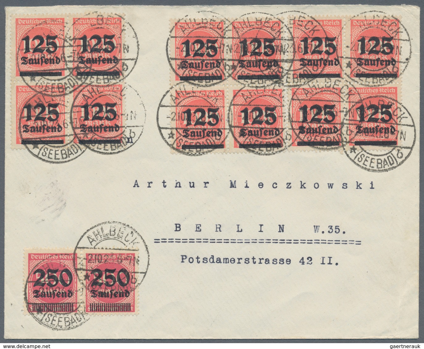 Deutsches Reich - Inflation: 1919/1923, vielseitiger Bestand von ca. 780 Briefen und Karten in guter