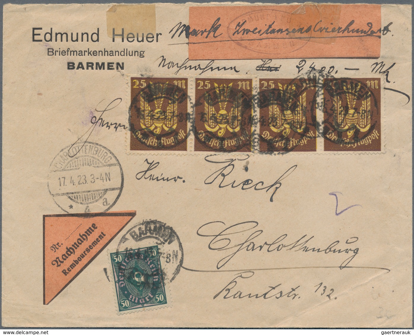 Deutsches Reich - Inflation: 1919-1923, Ca. 200 Briefe Und Karten, Dabei Bessere Frankaturen, Einsch - Collezioni