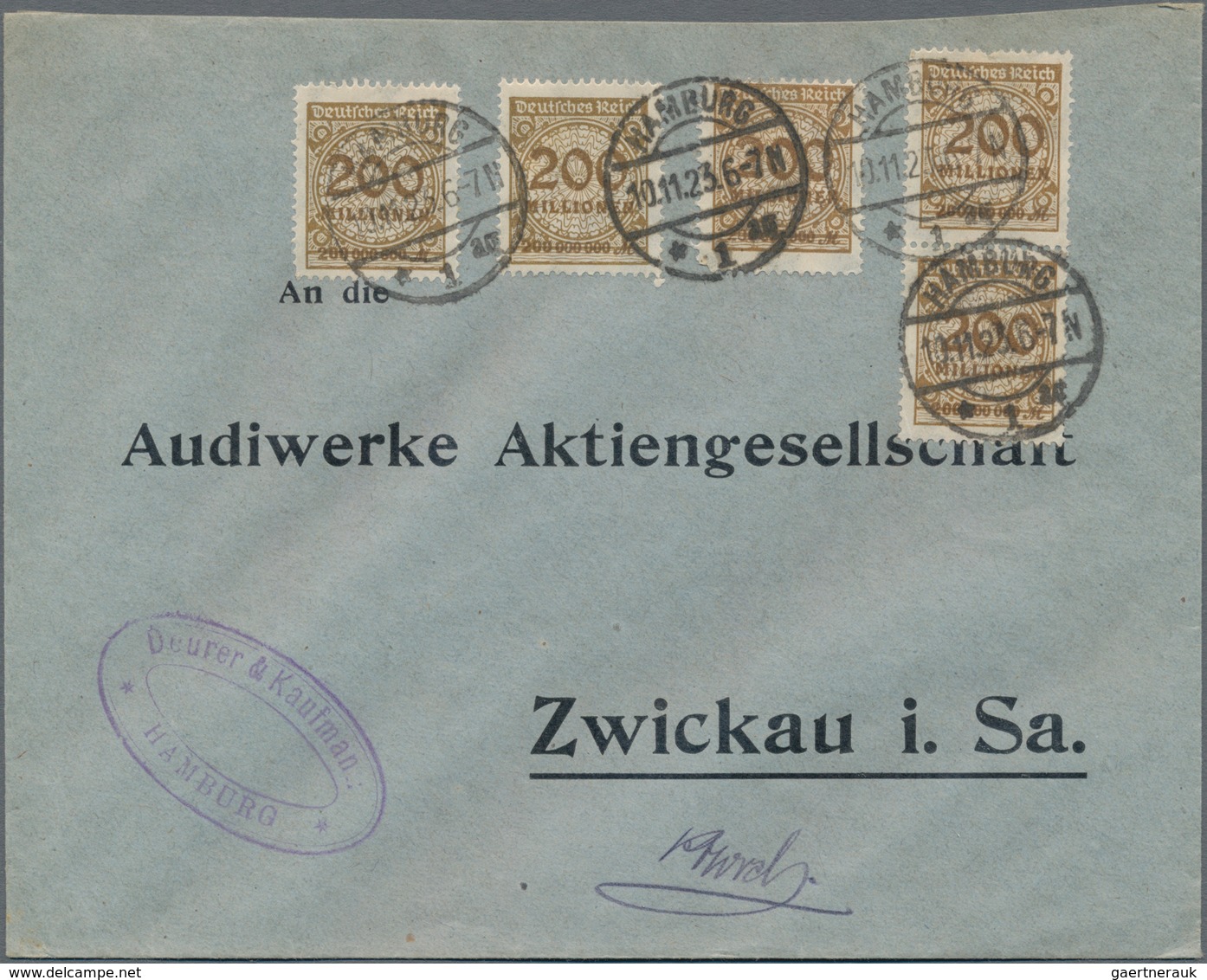 Deutsches Reich - Inflation: 1919-1923, ca. 200 Briefe und Karten, dabei bessere Frankaturen, Einsch