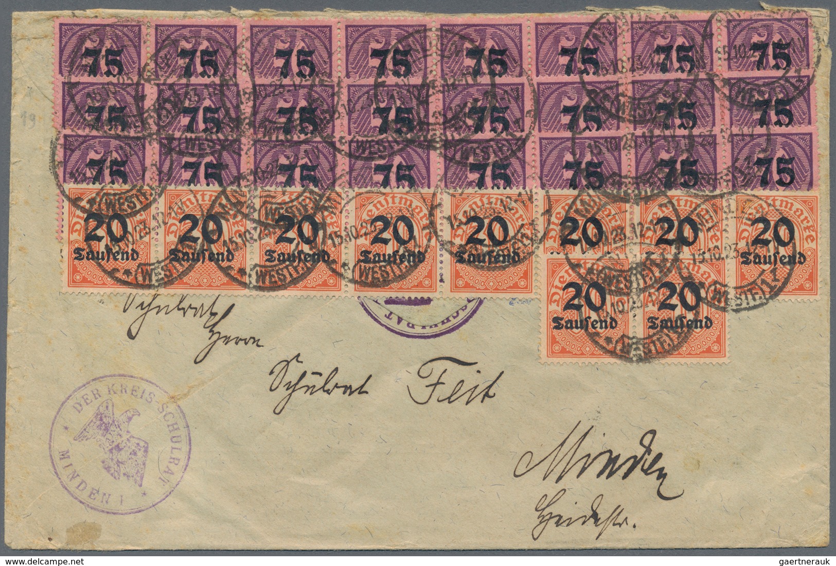 Deutsches Reich - Inflation: 1921/1923, Lot Von 14 Briefen Und Karten, Dabei Massen- Und Treppenfran - Collezioni