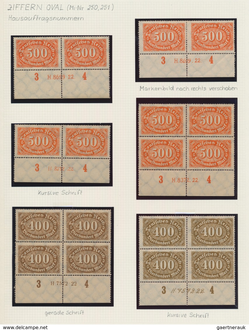 Deutsches Reich - Inflation: 1922/1923, Queroffset Wz. 1+2, Postfrische Spezialsammlung Mit Ca. 840 - Collezioni