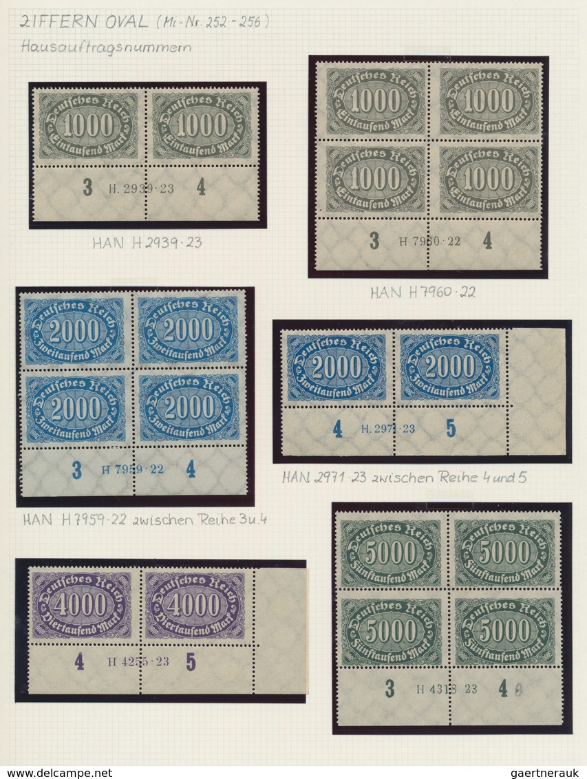 Deutsches Reich - Inflation: 1922/1923, Queroffset Wz. 1+2, Postfrische Spezialsammlung Mit Ca. 840 - Collections