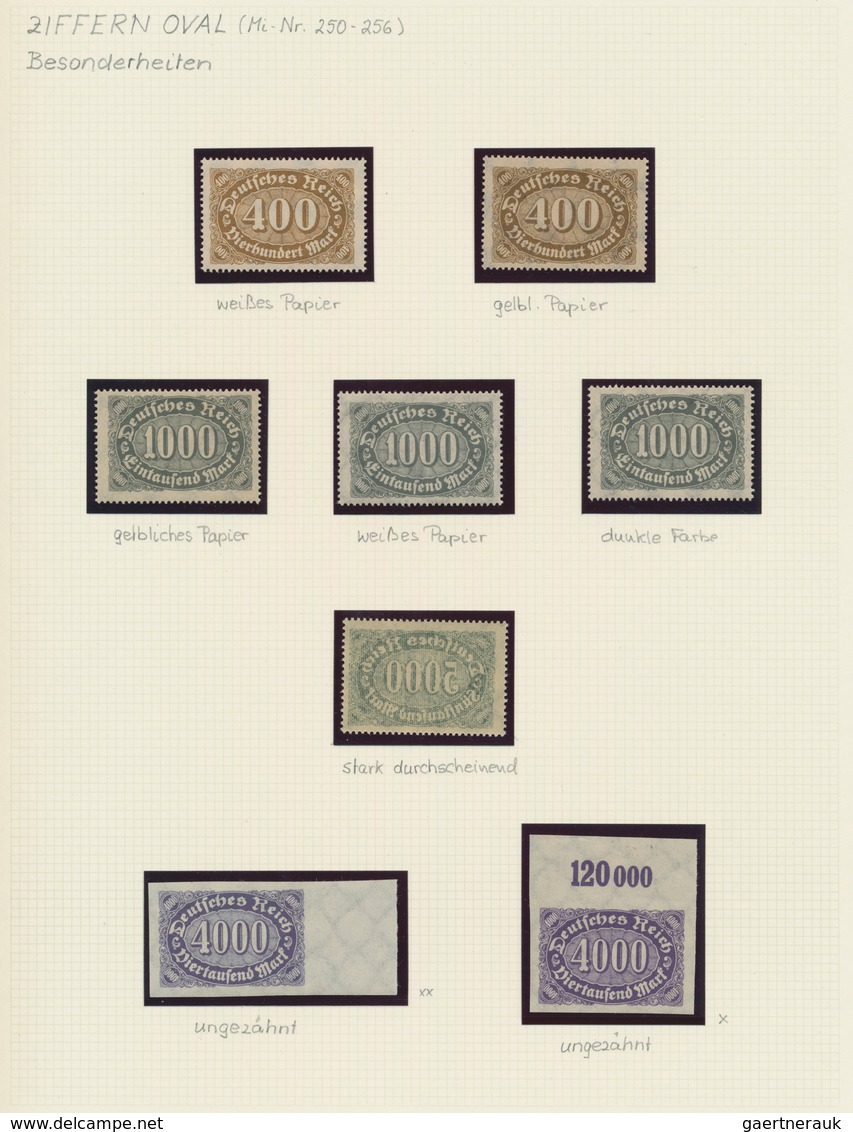 Deutsches Reich - Inflation: 1922/1923, Queroffset Wz. 1+2, Postfrische Spezialsammlung Mit Ca. 840 - Collezioni
