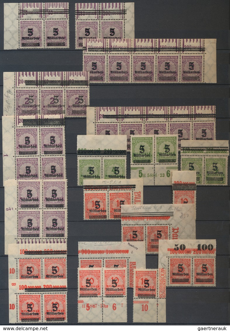 Deutsches Reich - Inflation: 1922-1923, Zusammenstellung Mit über 450 Verschiedenen Postfrischen Ein - Collezioni
