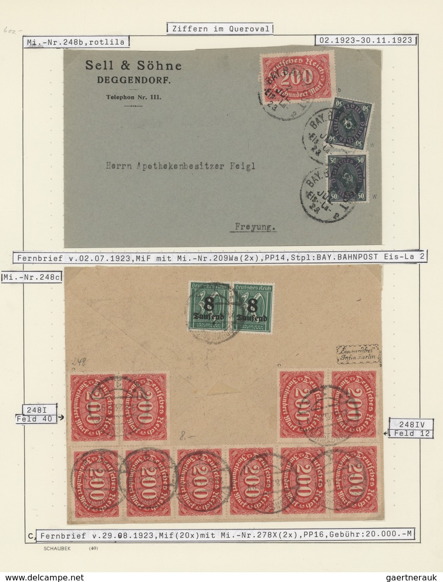 Deutsches Reich - Inflation: 1923, vielseitige Sammlung von ca. 300 Briefen und Karten, sauber auf B