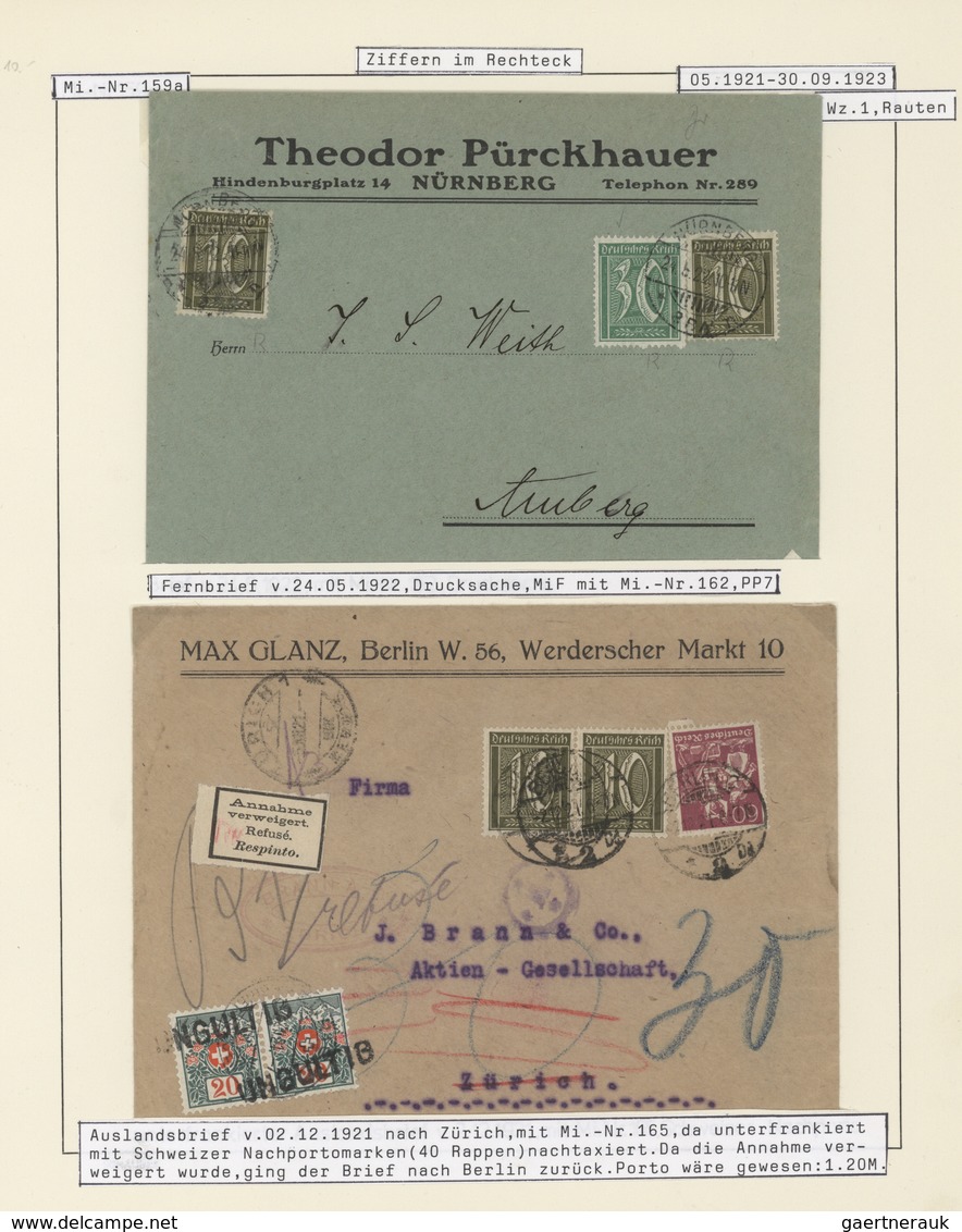 Deutsches Reich - Inflation: 1923, vielseitige Sammlung von ca. 300 Briefen und Karten, sauber auf B