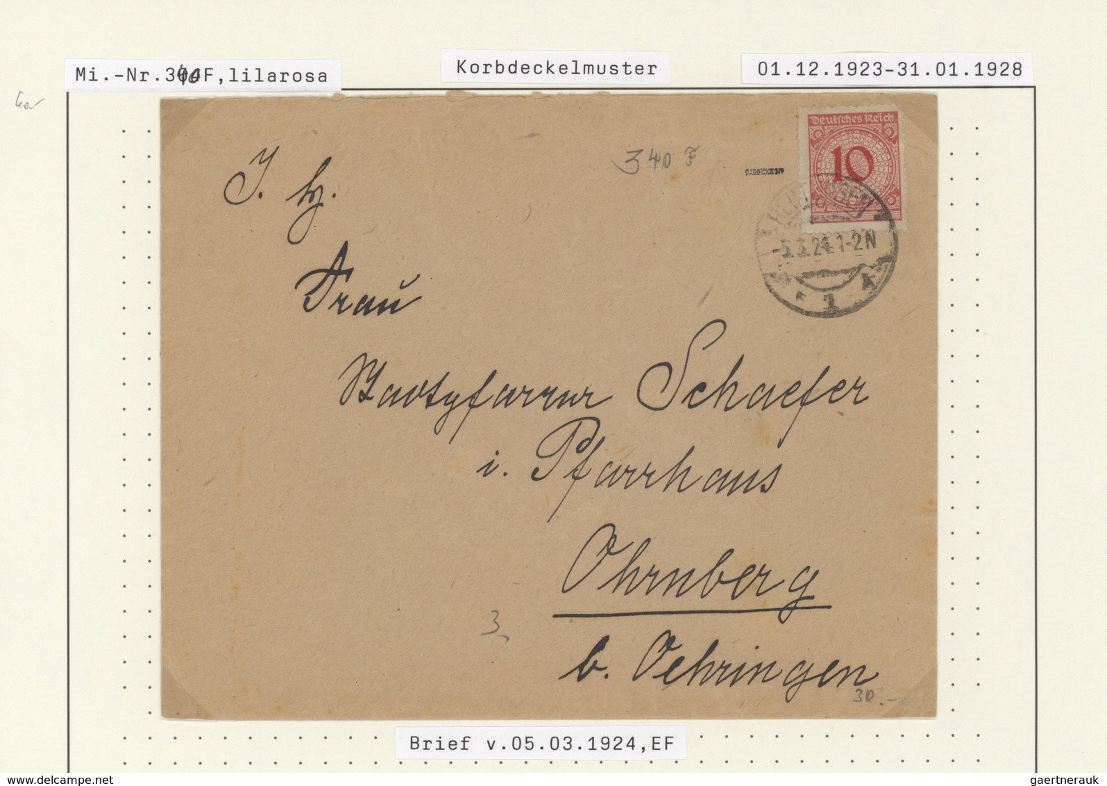 Deutsches Reich - Weimar: 1924/1932, Sammlung Von Ca. 100 Briefen Und Karten, Dabei Verwendungsforme - Sammlungen