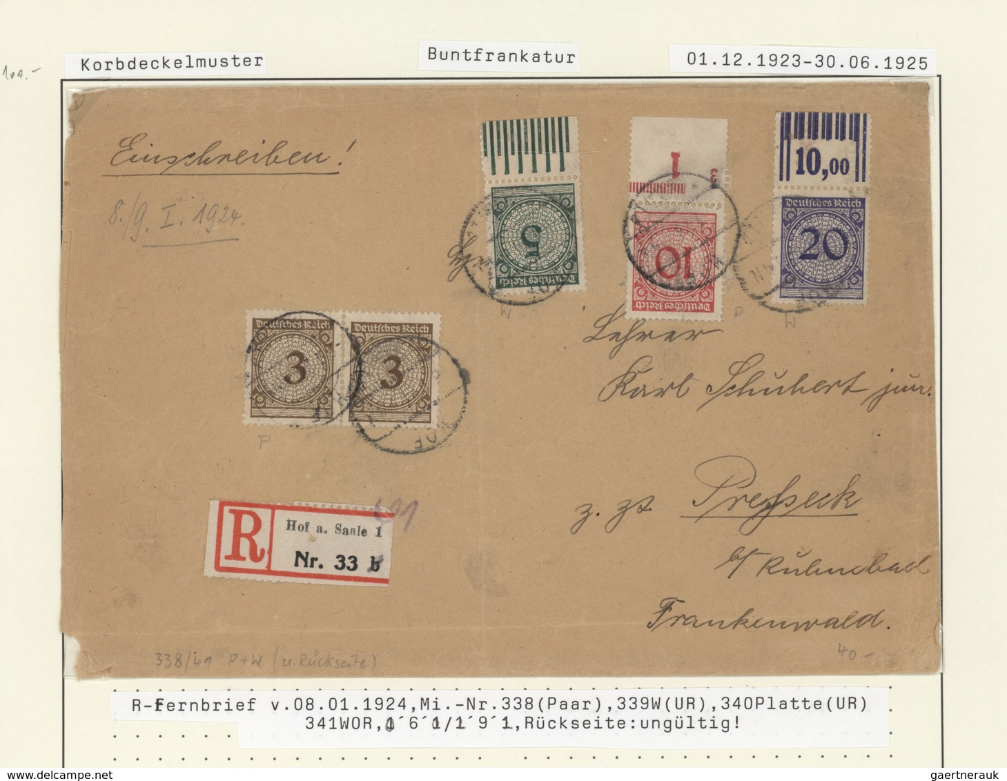 Deutsches Reich - Weimar: 1924/1932, Sammlung Von Ca. 100 Briefen Und Karten, Dabei Verwendungsforme - Sammlungen