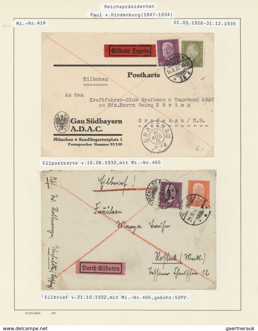 Deutsches Reich - Weimar: 1924/1932, Sammlung von ca. 100 Briefen und Karten, dabei Verwendungsforme