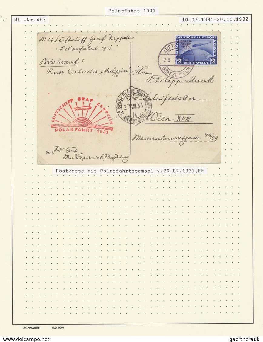 Deutsches Reich - Weimar: 1927/1936, Kleine Sammlung Von Neun Luftpost-Belegen, Davon Sieben Zeppeli - Collections