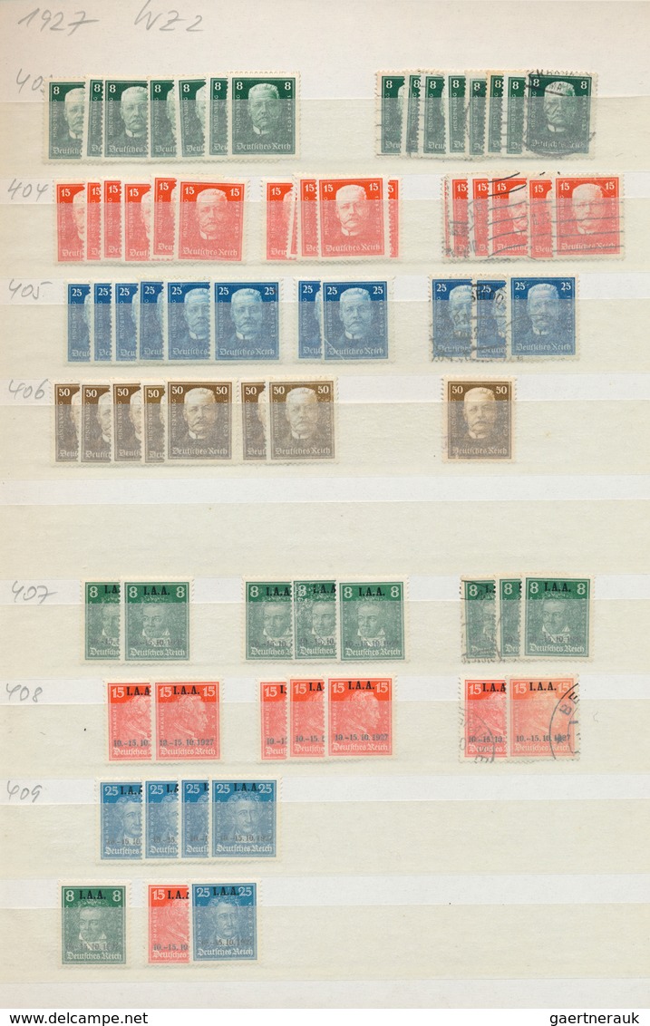 Deutsches Reich - 3. Reich: 1923 - 45, Umfangreicher Lagerbestand Weimar Ab Hochinflation In 4 Dicke - Autres & Non Classés